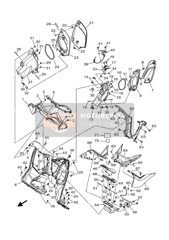 Yamaha XMAX 300 2020 LEG SHIELD for a 2020 Yamaha XMAX 300